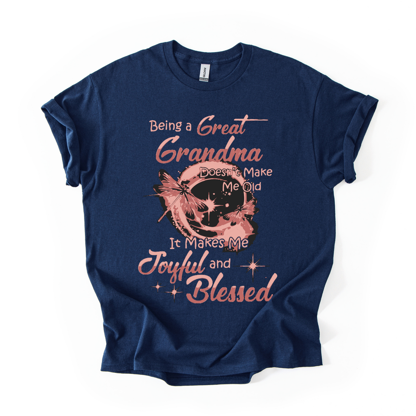 Being a Great Grandma – Joyful & Blessed Dragonfly Design T-Shirt