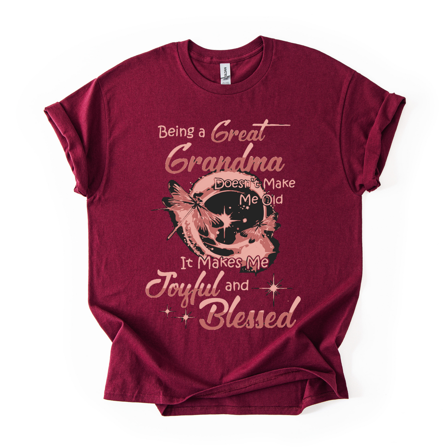Being a Great Grandma – Joyful & Blessed Dragonfly Design T-Shirt