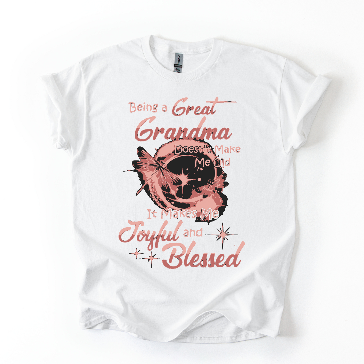 Being a Great Grandma – Joyful & Blessed Dragonfly Design T-Shirt