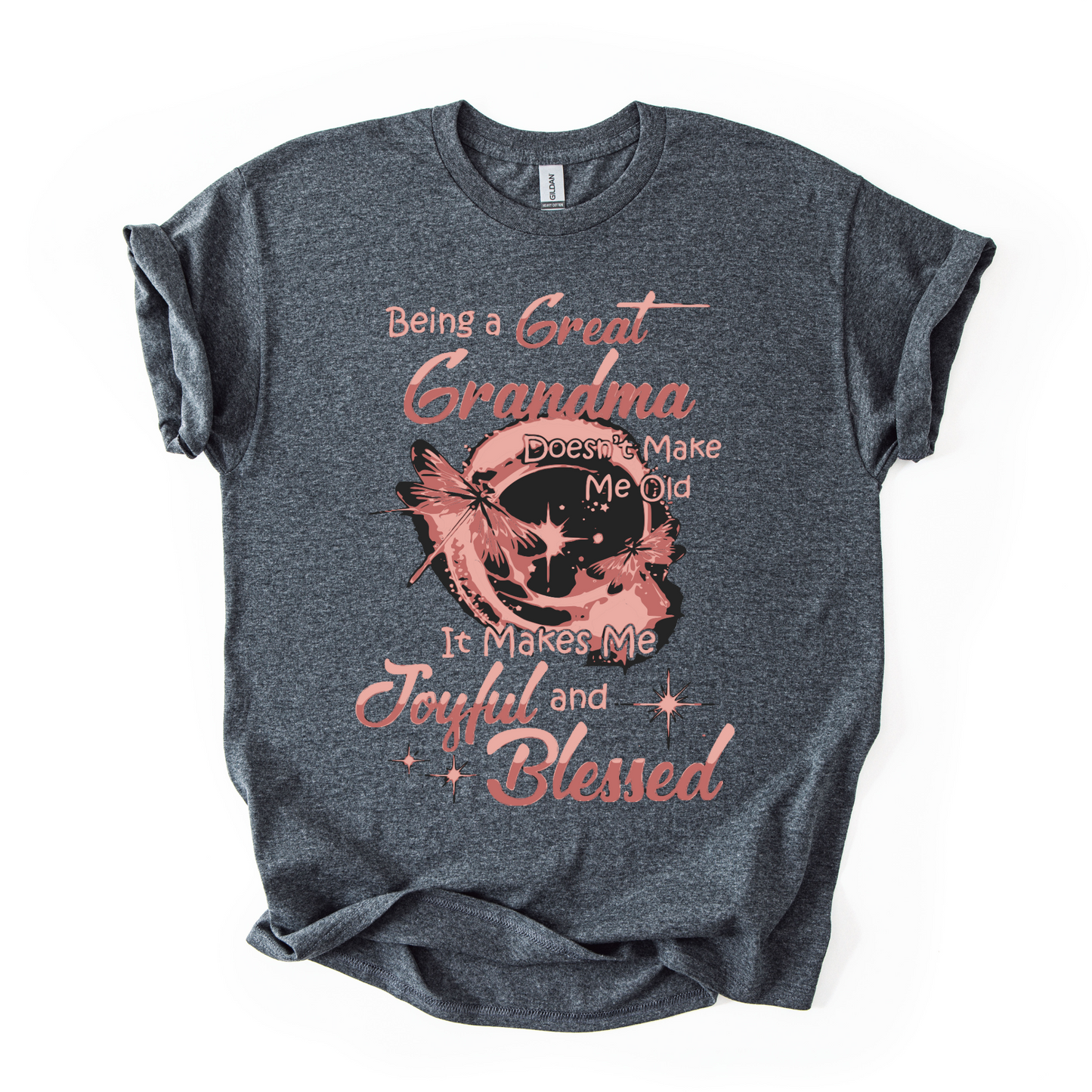 Being a Great Grandma – Joyful & Blessed Dragonfly Design T-Shirt