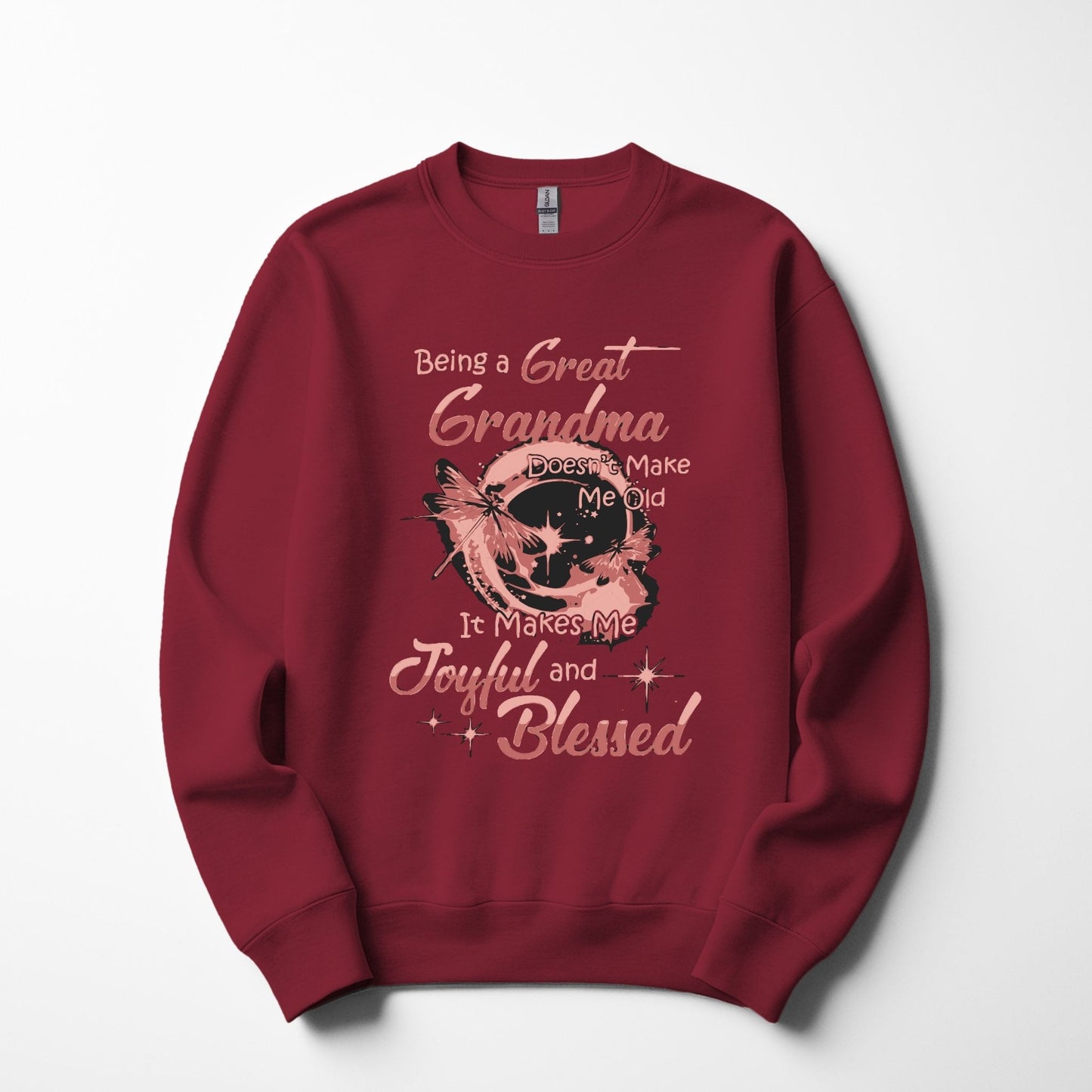 Being a Great Grandma Sweatshirt – Joyful & Blessed Dragonfly Design