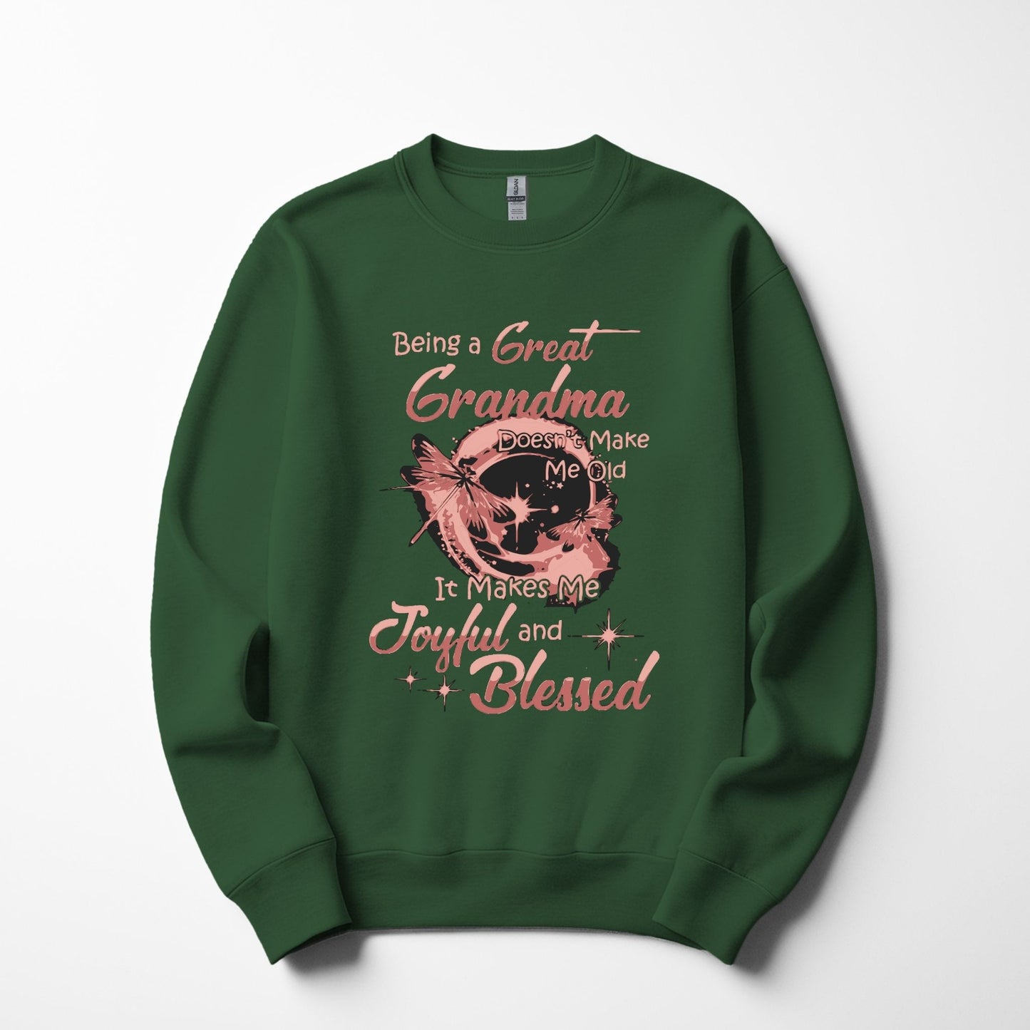 Being a Great Grandma Sweatshirt – Joyful & Blessed Dragonfly Design