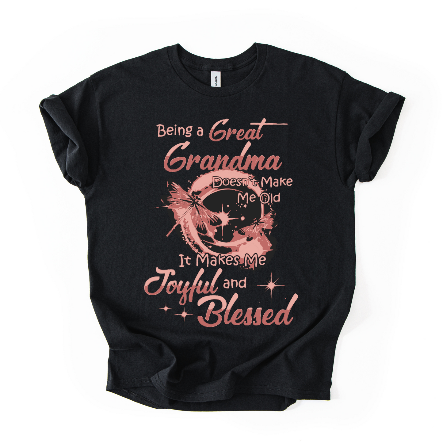 Being a Great Grandma – Joyful & Blessed Dragonfly Design T-Shirt