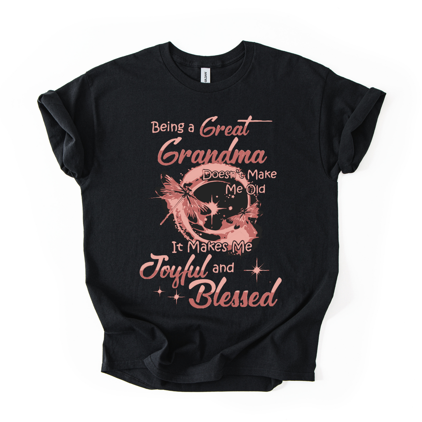Being a Great Grandma T-Shirt – Joyful & Blessed Dragonfly Design