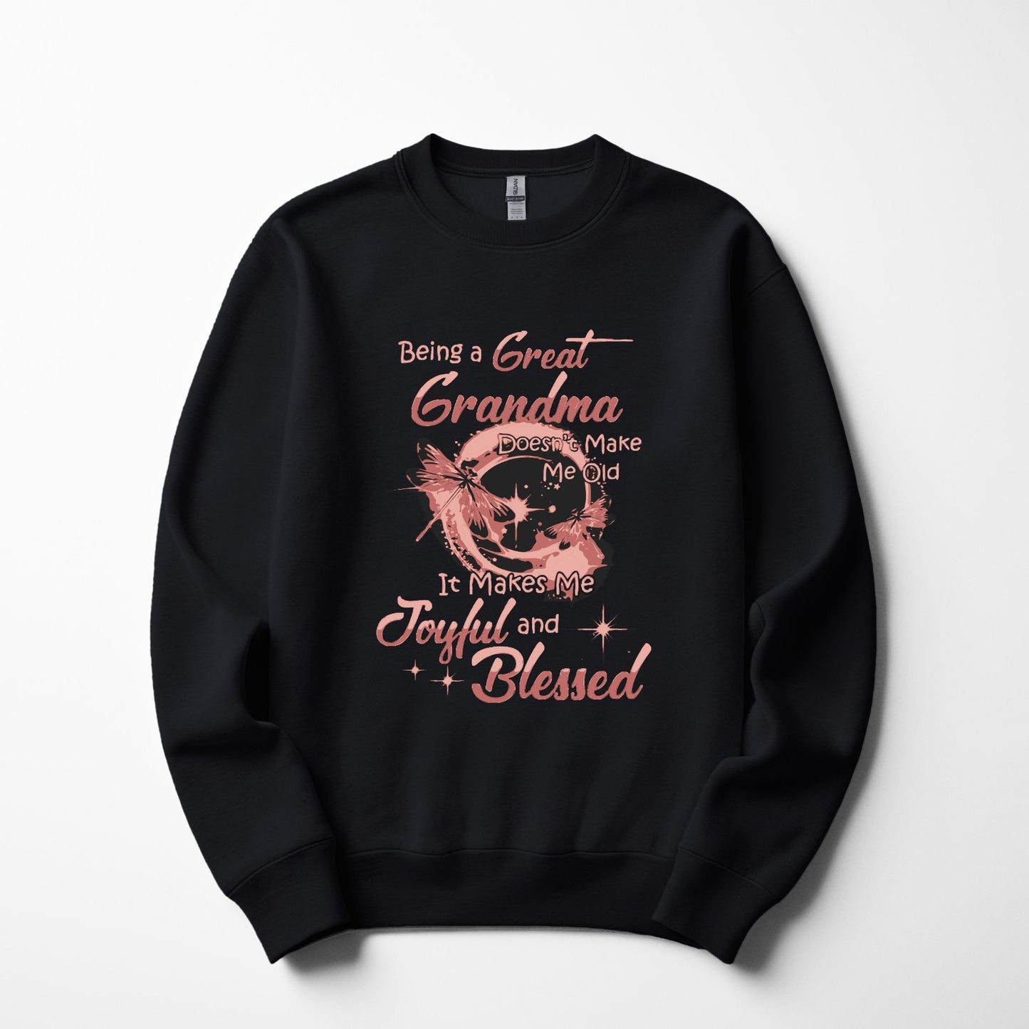 Being a Great Grandma Sweatshirt – Joyful & Blessed Dragonfly Design
