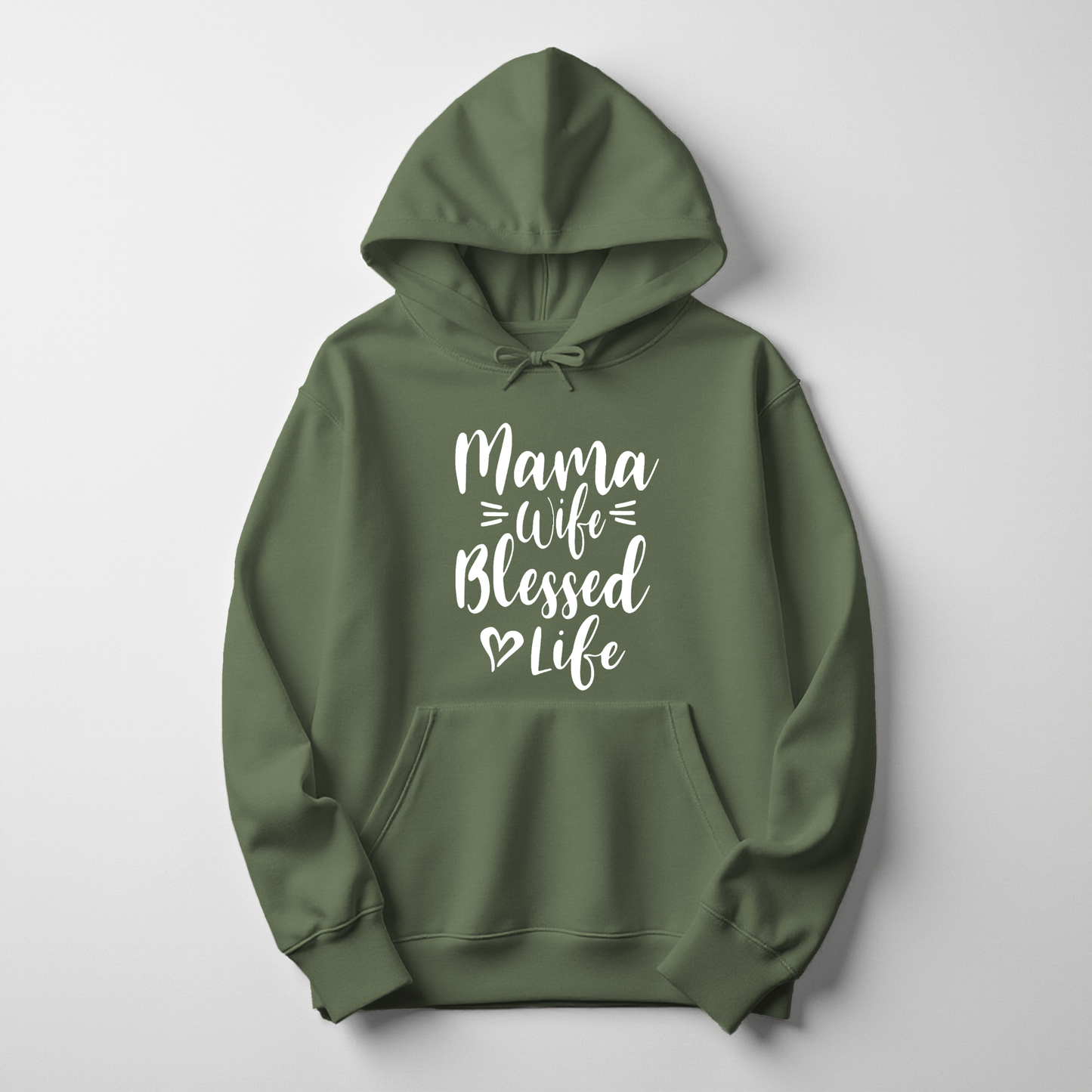 Mama Wife Blessed Life Hoodie – Warm, Empowering Everyday Wear for Women