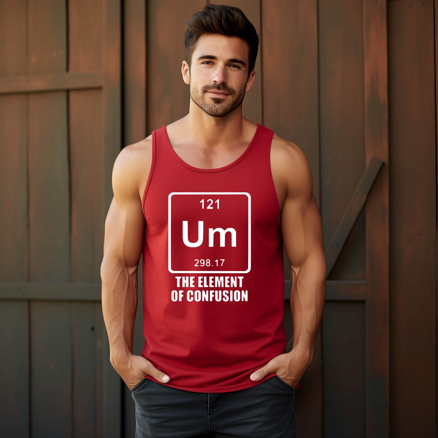 Um Element of Confusion | Funny Chemistry Men’s Tank Top