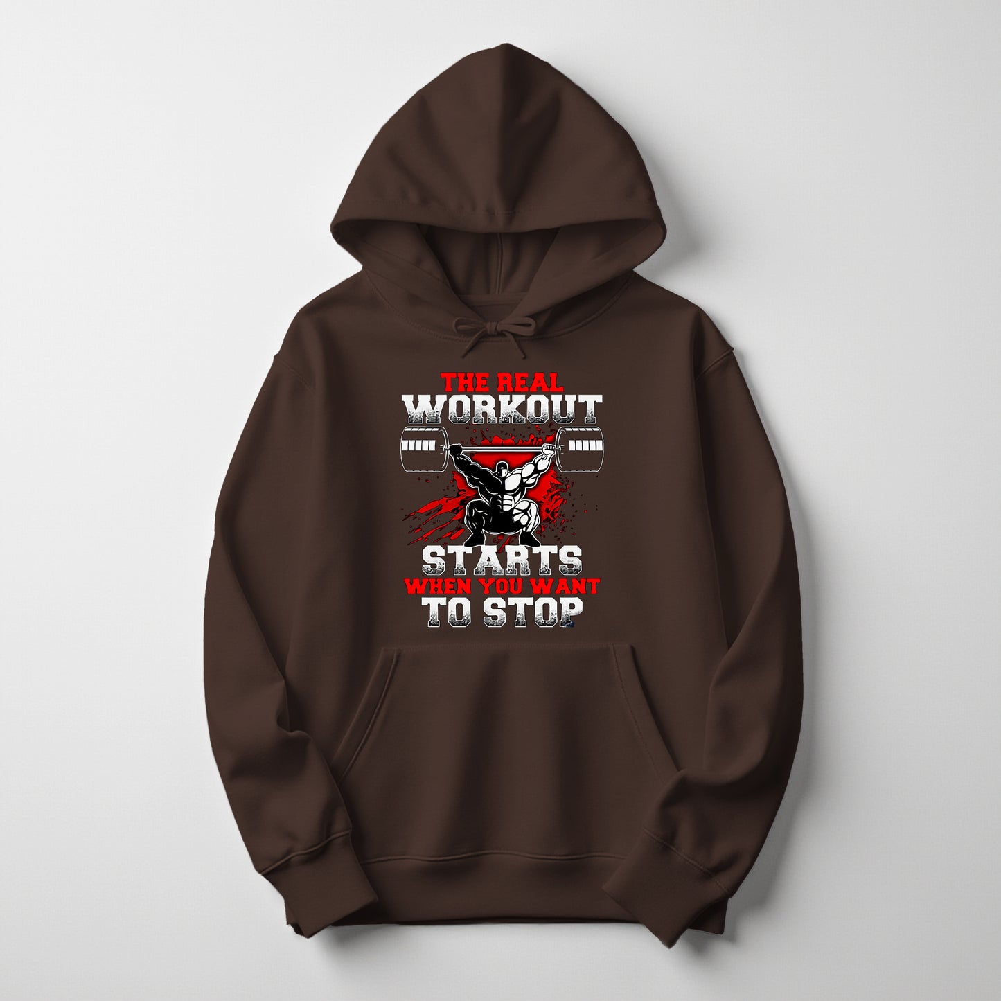 The Real Workout Starts When You Want To Stop | Men’s Gym Hoodie