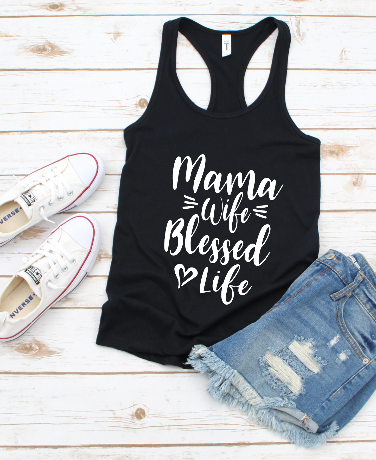 Mama wife blessed life tanktop for - women