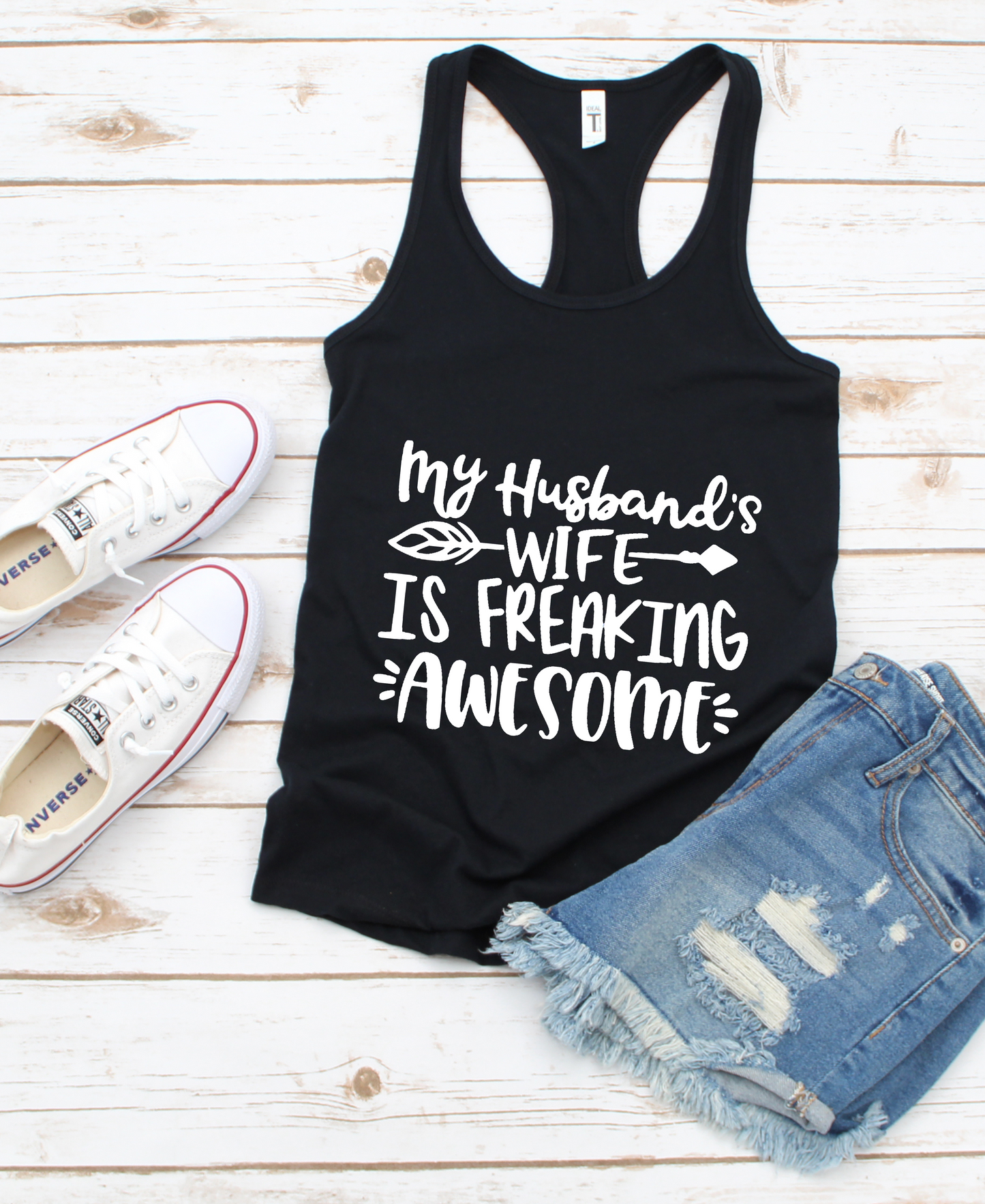 My Husband's Wife is Freaking Awesome Tank Top – Funny & Confident Women's Wear
