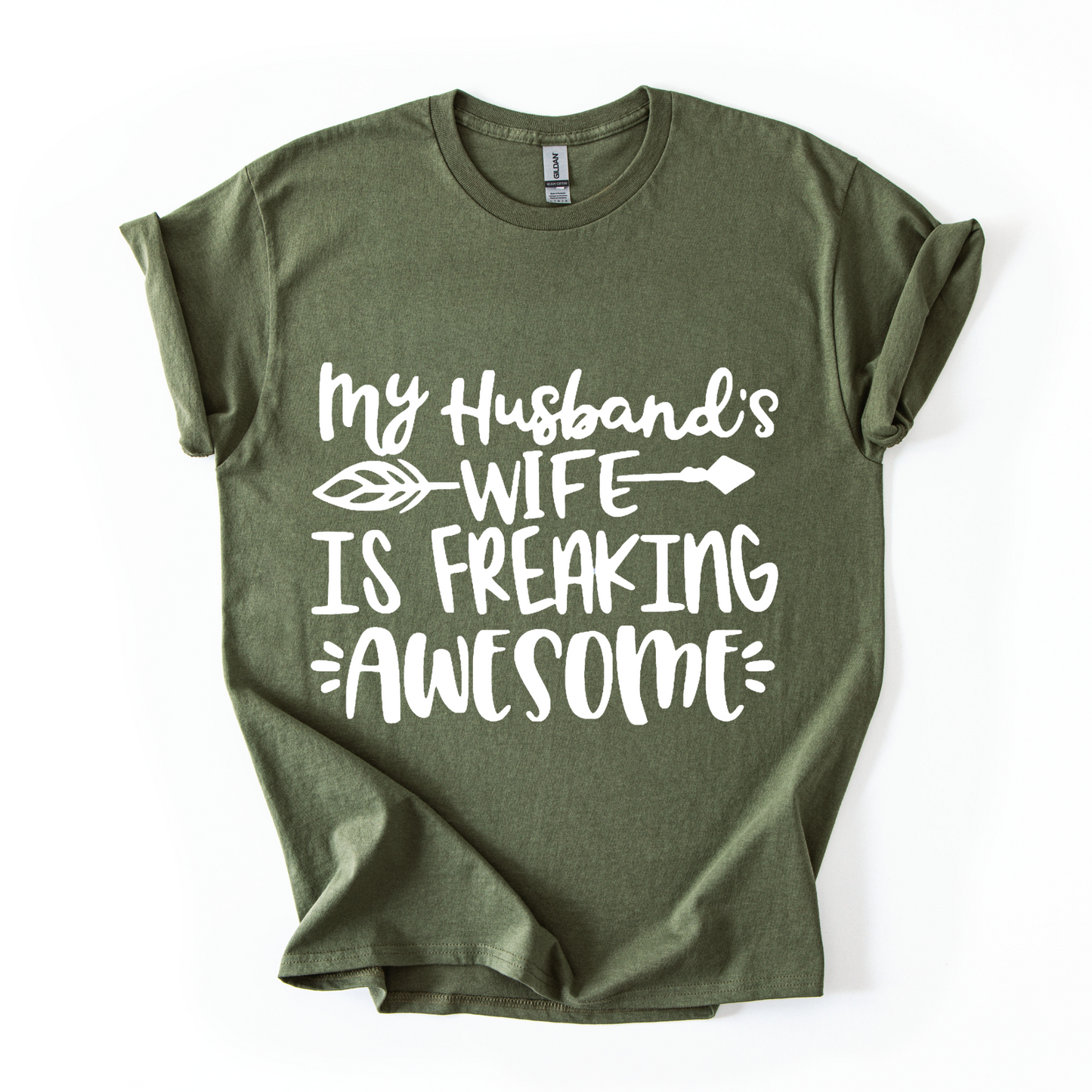 Funny Wife T-Shirt – My Husband’s Wife is Freaking Awesome