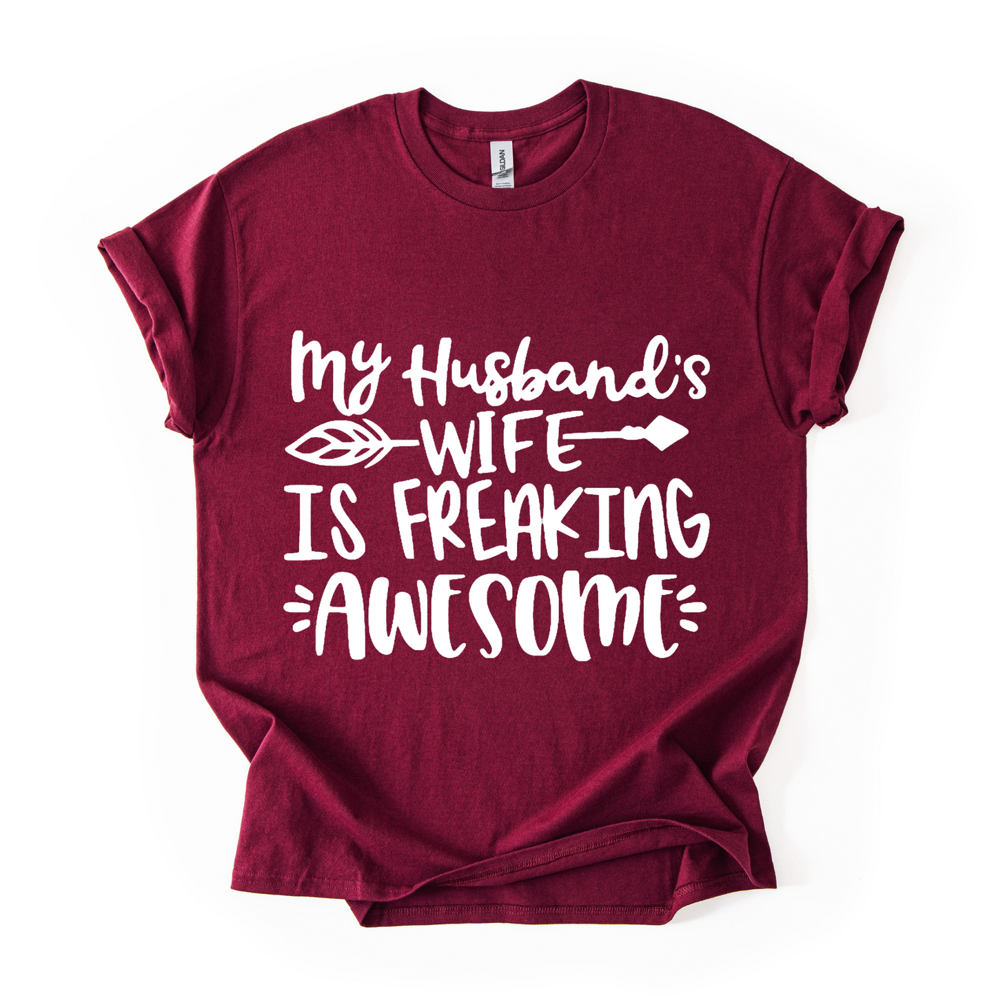 Funny Wife T-Shirt – My Husband’s Wife is Freaking Awesome
