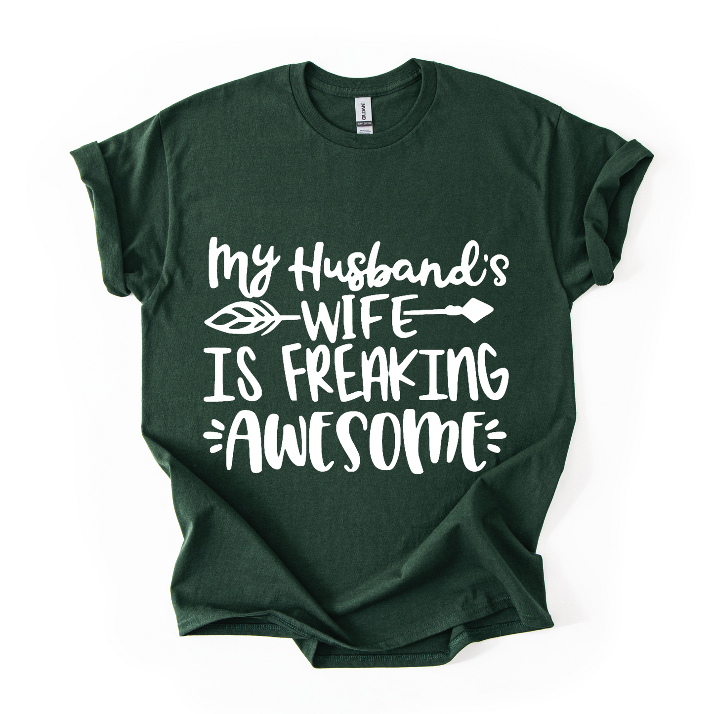 Funny Wife T-Shirt – My Husband’s Wife is Freaking Awesome