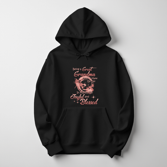 Being a Great Grandma Hoodie – Joyful & Blessed Dragonfly Design