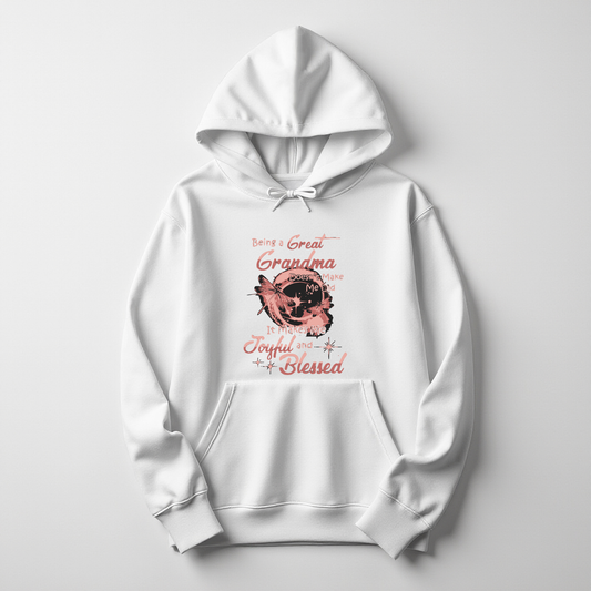 Being a Great Grandma Hoodie – Joyful & Blessed Dragonfly Design